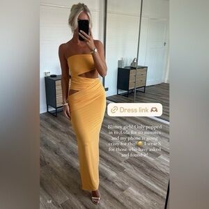 Zara Strapless Cut-Out Maxi Dress
